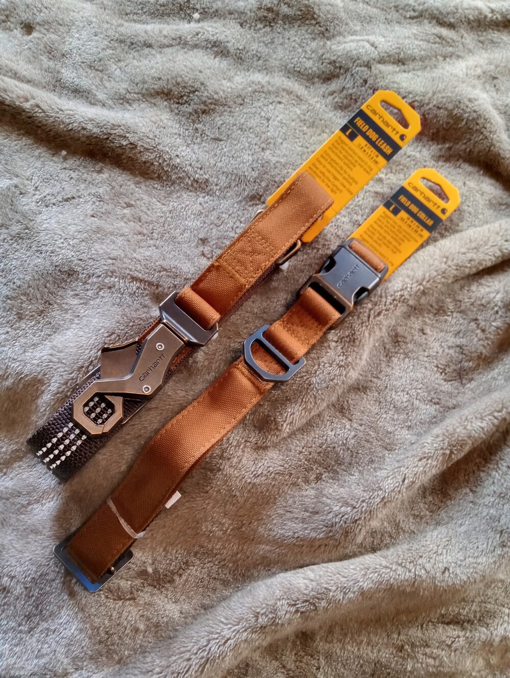 NWT • MATCHING SET • CARHARTT Field Dog Collar & Leash (LARGE) • Brown